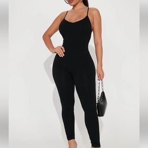 Charlotte Seamless Jumpsuit in Black